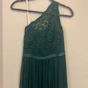 David’s Bridal Floor Length Lace Dress (Forest)